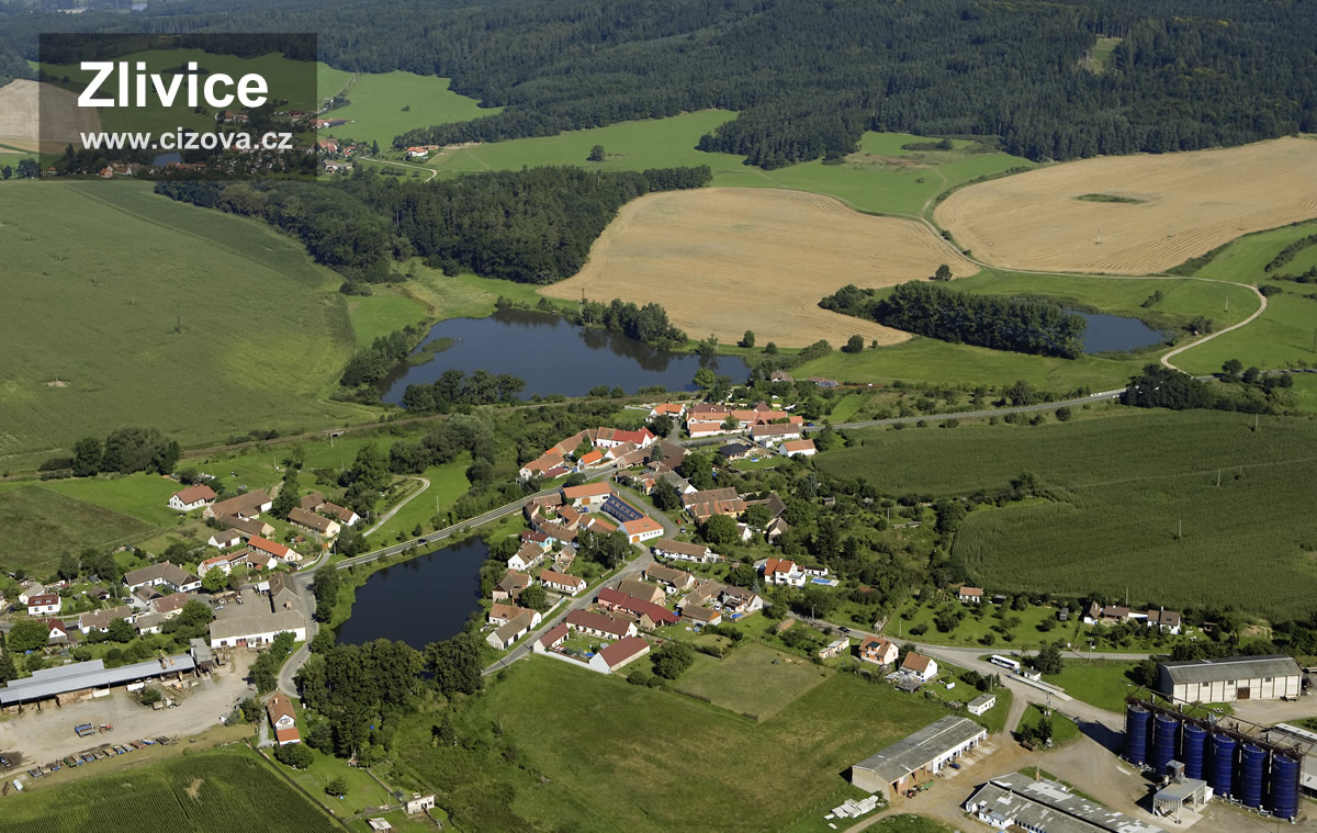 Zlivice – letecký pohled